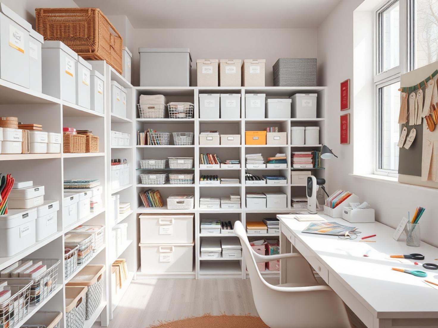 Bastelzimmer Organisation Ideen