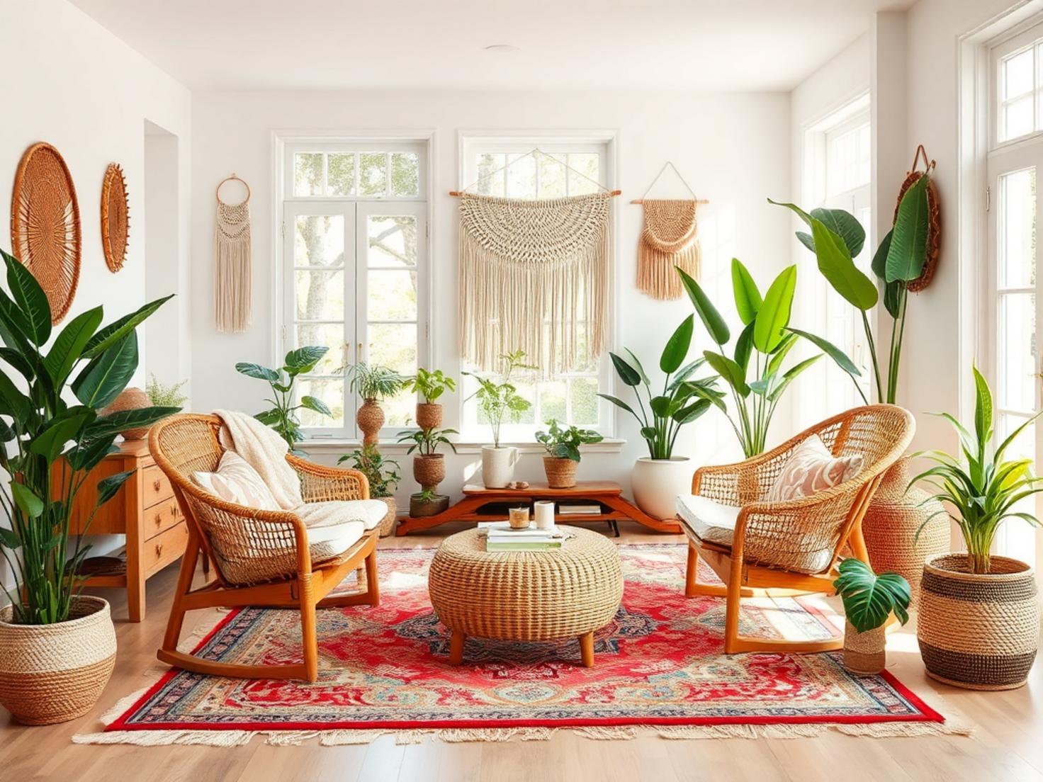 Boho Chic Wohnzimmer Einrichtung