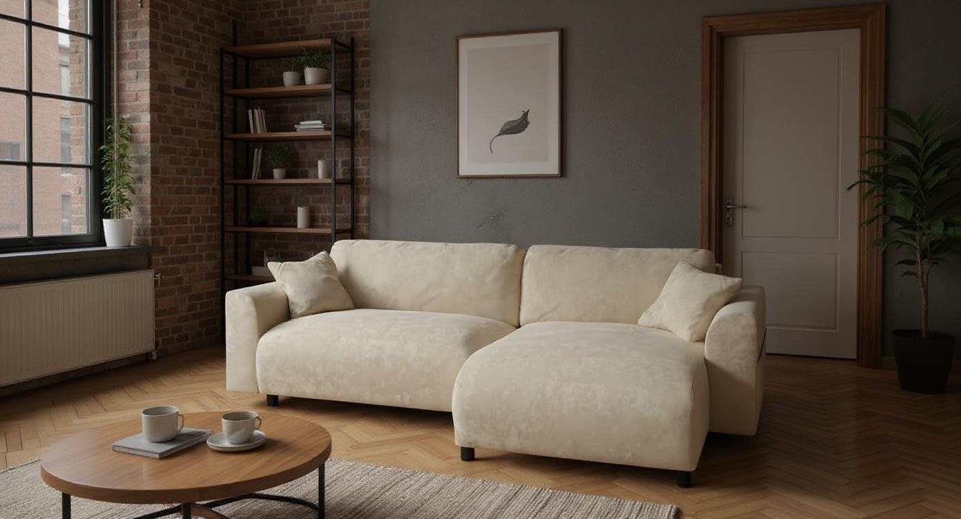 Elegantes 4-Sitzer Sofa mit Schlaffunktion und luxuriösem Komfort