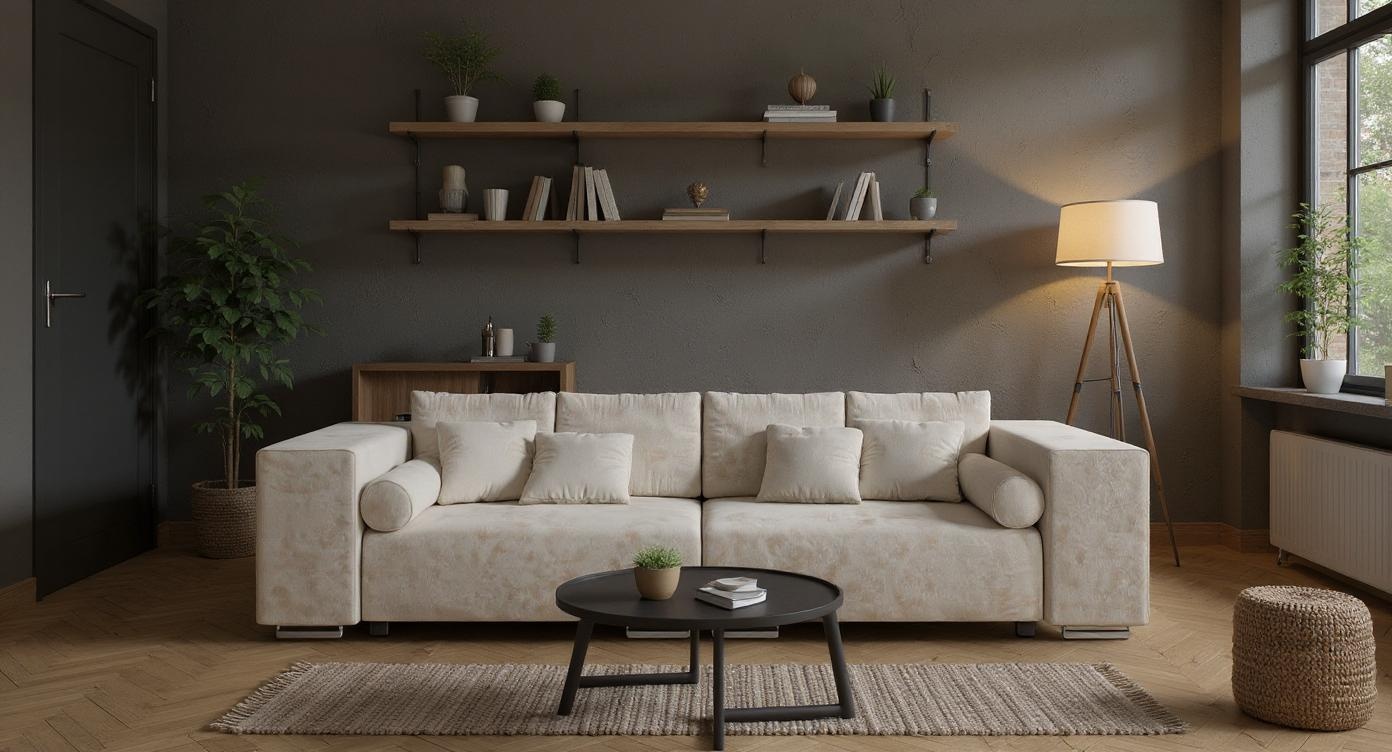 Elegantes 5-Sitzer Sofa mit luxuriösem Stoff und maximalem Komfort