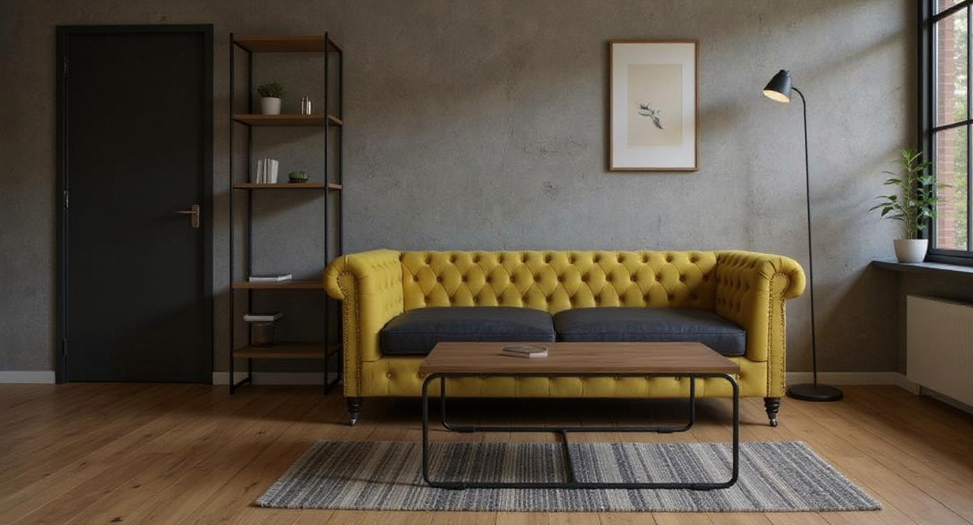 Elegantes Chesterfield 3-Sitzer mit Stauraum und erstklassigem Liegekomfort