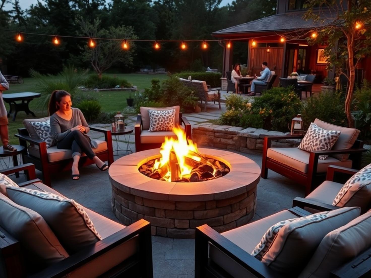 Feuerstelle Treffpunkt schaffen