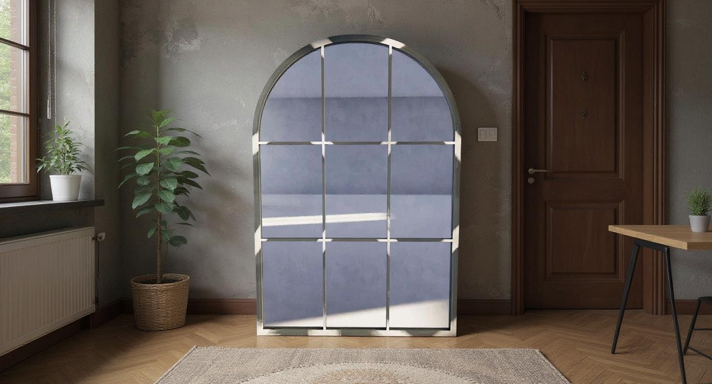 Industrie-Design Spiegel aus massivem Stahl