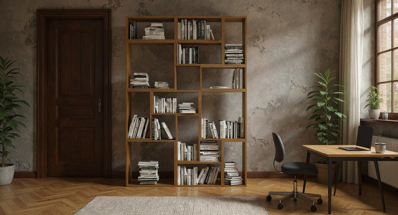 Moderates Naturholz-Regal in verschiedenen Größen