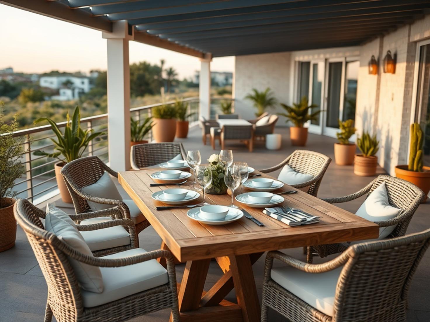 Terrasse Dining elegant gestalten