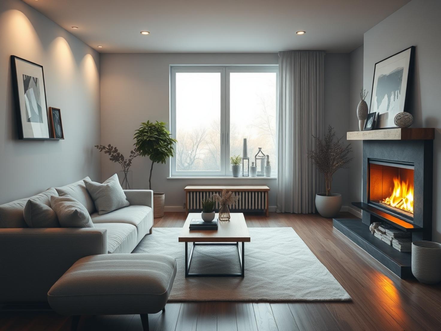 Wohnzimmer mit Kamin gestalten