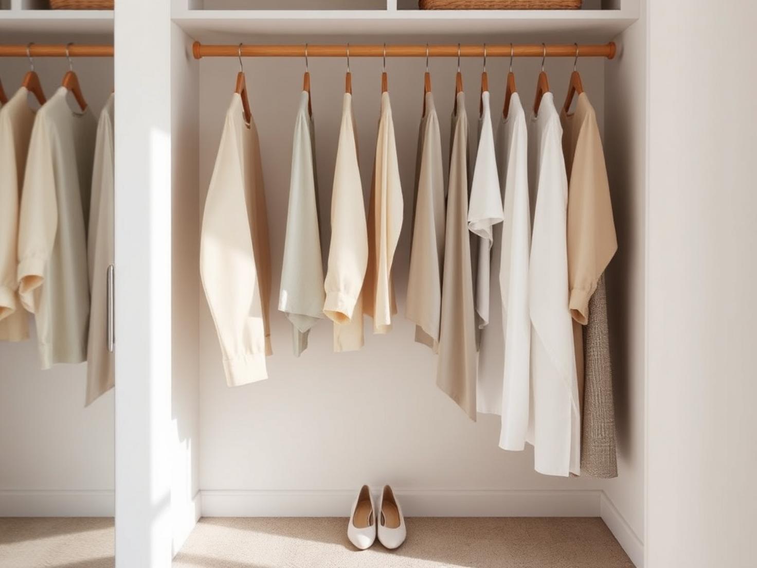 Minimalistische Garderobe Konzept