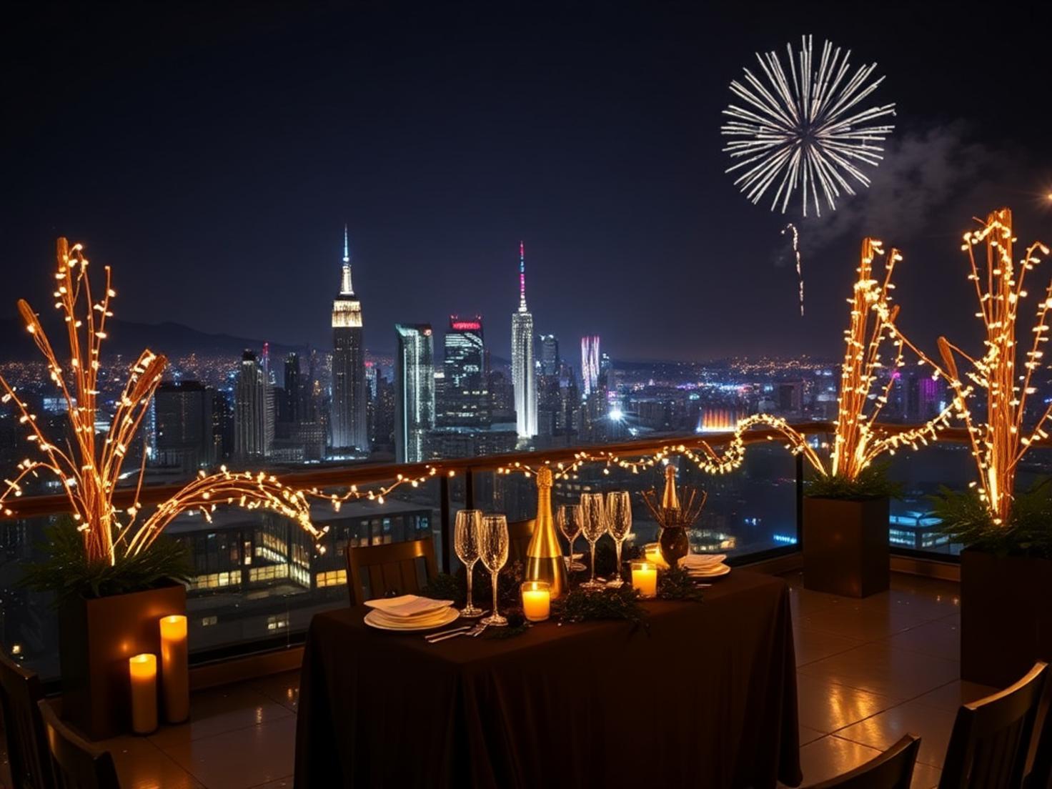 Silvester Glamour Party Setup